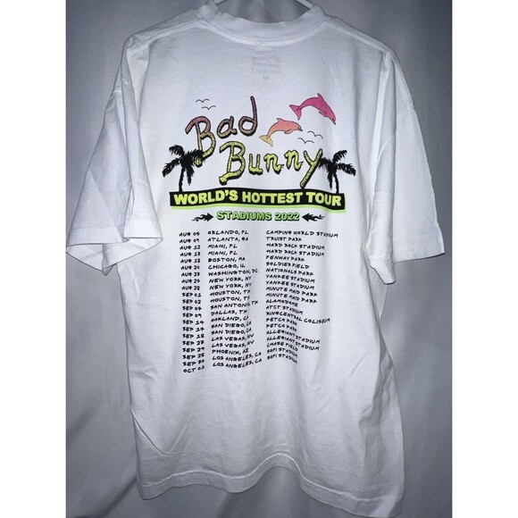 Bad Bunny Tour Shirt 2022 Un Verano Sin Ti Official Merch Music Streetwear L - Picture 1 of 5